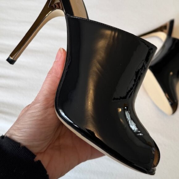 M.Gemi Patent Leather Peep Toe Mules (Never Worn) - Picture 7 of 8
